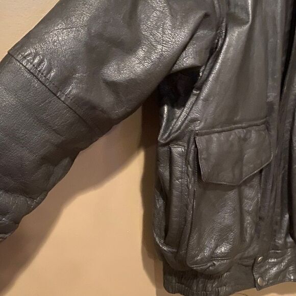 UNIK Black Leather Riding Jacket Size Large - Picture 14 of 16